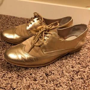 Rose Gold Oxford Shoes